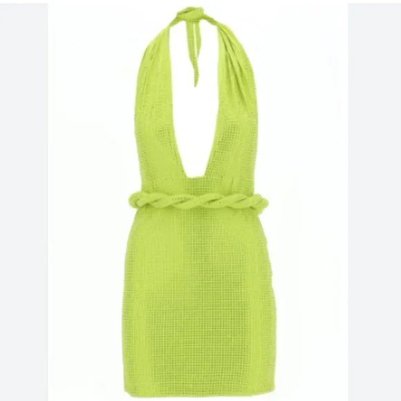 green emerald velvet dress Leslie Amon Laurie Mini Dress